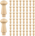 50 Pcs Mini Shaker Pegs Wooden Hooks Wall Mounted, Smooth Texture Wood Pegs by Yinkin