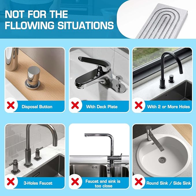 Faucet Mat for Kitchen Sink, Diatomite Quick Drying Tray, Long 23.6'' Kitchen - Image 7