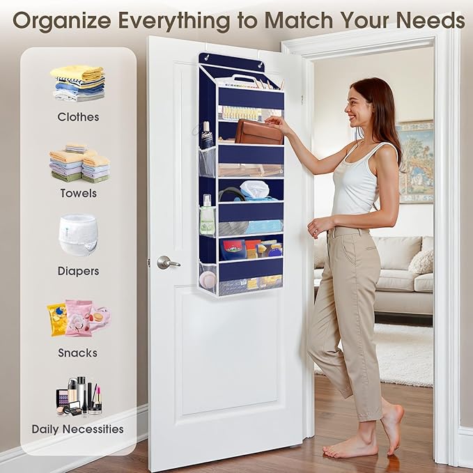 1 Pack Over The Door Organizer, Hanging Storage Organizer - Image 6
