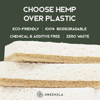 Greenzla Kitchen Sponges, Plant-Based Dish Sponges, Non-Scratch Sisal Hemp - Image 3