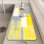 MCALK Yellow Kitchen Sink Faucet Mat Splash Guard, Absorbent Quick-Dry Kitchen - Image 7