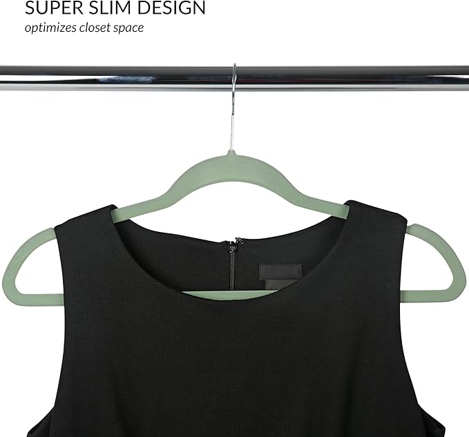 Simplify Slim Velvet Clothes Hangers | 50 Pack | Non-Slip | Shirts | Suit | - Image 3