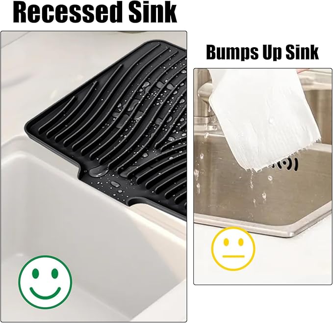 Silicone Dish Drying Mat for Kitchen Counter, Dish Drying Pad, Non-Slip Drain - Image 4