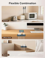 6 Pack Magnetic Cable Clips, Laitver Cord Organizer Holder Strong Adhesive Desk - Image 5