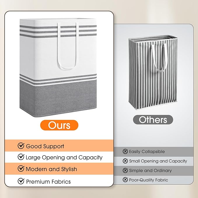 4 Pack Large Laundry Baskets, Laundry Hampers, Freestanding Waterproof - Image 5