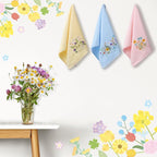 Wildflower Hand Towels Farmhouse Pink Blue Yellow Wildflower Bathroom Decor - Image 4