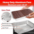 9x13 Aluminum Foil Pans with Lid, 30 Pack Disposable Trays Half Size Heavy Duty - Image 5