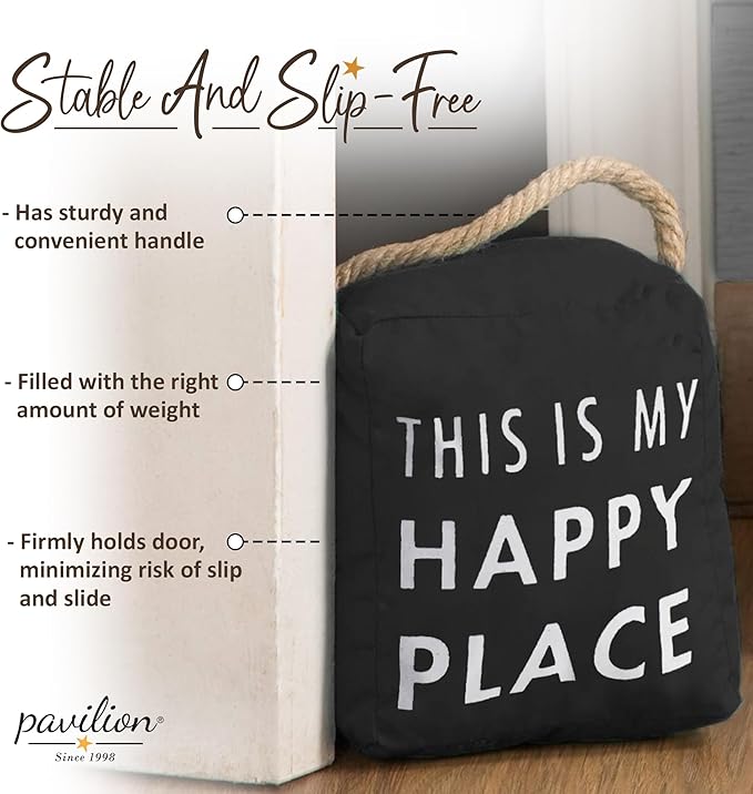 Pavilion "This Is My Happy Place" Canvas Door Stopper - Image 2