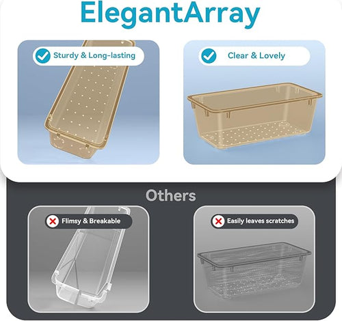 12 PCS Drawer Organizer Set, 4 Sizes Tool Storage Trays - Image 2