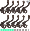 Peohud 10 Pack Cast Iron Coat Hooks, Rustic Wall Hooks, Wall Mounted Farmhouse by Peohud