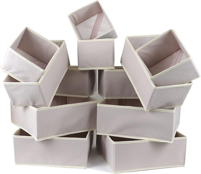 12 Pack Drawer Organizer Clothes, Foldable Fabric Dresser Organizer Closet - Image 2