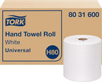 Tork Hand Towel Roll White H80, 100% Recycled Fiber, 6 Rolls x 630 ft by Tork