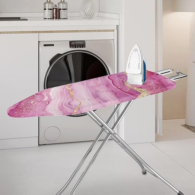 Pink Marble Ironing Board Cover Heat Reflective Anti-dust, Soft Fabric Cover - Image 2