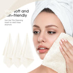 Syhood 12 Pieces Face Wash Cloth 12 x 12 in Makeup Remover Cloths Towel Coral - Image 2