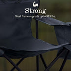 Coleman Portable Camping Chair with 4-Can Cooler, Cushioned Seat & Back with Side Pockets & Cup Holder, Carry Bag Included, Great for Camping, Tailgating, Firepits, Patio, & More - Image 5