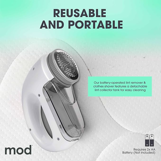 MOD Portable Fabric Shaver and Lint Remover, Reusable Pet Hair Remover - Image 3