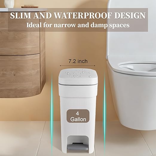 JiatuA Small Bathroom Trash Can - Image 4