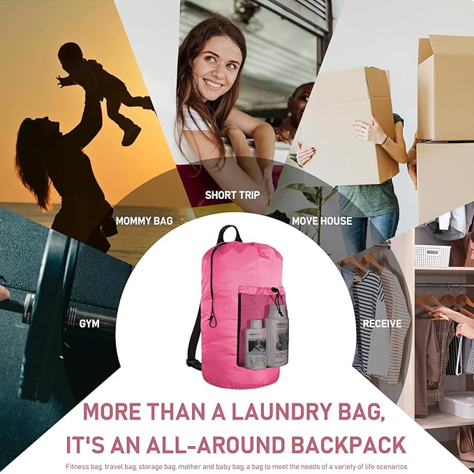 Laundry Bag Backpack Large Travel Laundry Bag - Image 5