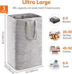 Lifewit 3 Pack Laundry Hamper Large Collapsible Laundry Baskets, Freestanding - Image 3