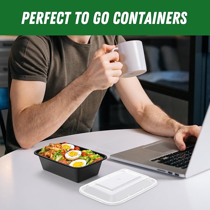 50 Pack 24 oz Meal Prep Containers Reusable - Image 7