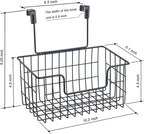 Wire Hanging Storage Basket 2 Packs, Wall Mounted Kitchen Bathroom Storage - Image 3