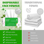 Disposable Face Towels 100 Count, Biodegradable Facial Towels - Image 5