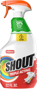 Shout Active Enzyme Laundry Stain Remover Spray, Triple-Acting Formula Clings by Shout