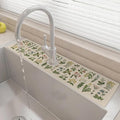24" X 5.5" Kitchen Sink Splash Guard Faucet Mat Floral Super Absorbent Fast by Unknown