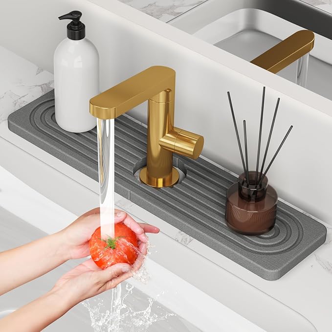 Stone Quick Dry Faucet Mat for Kitchen Sink Stone Faucet Mat for Kitchen Sink by Snoquir