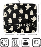 Halloween Dish Drying Mat for Kitchen Counter Spooky Ghost Holiday Super - Image 2