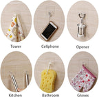 Hawsam 8PCS Clear Adhesive Sticky Wall Hooks, No Drilling Strong Waterproof - Image 9