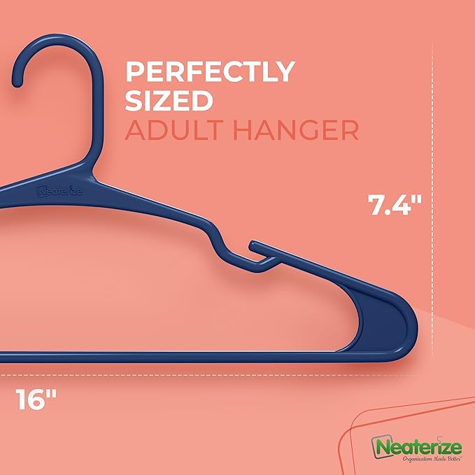 NEATERIZE Clothes Hangers Plastic 100 Pack - Image 2