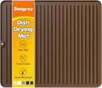 Songrey 18" x 16" Silicone Dish Drying Mat, Kitchen Counter Drying Pad by Unknown