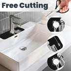 Black Funny Skull Human Skeleton Halloween Kitchen Sink Splash Guard Faucet Mat - Image 3