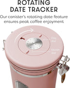 Veken Coffee Canister with Window, Easter Gifts Airtight Stainless Steel - Image 6