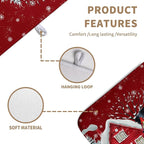 Christma Snowman Dish Drying Mat Winter Snowflake Large Kitchen Mats Dish - Image 4