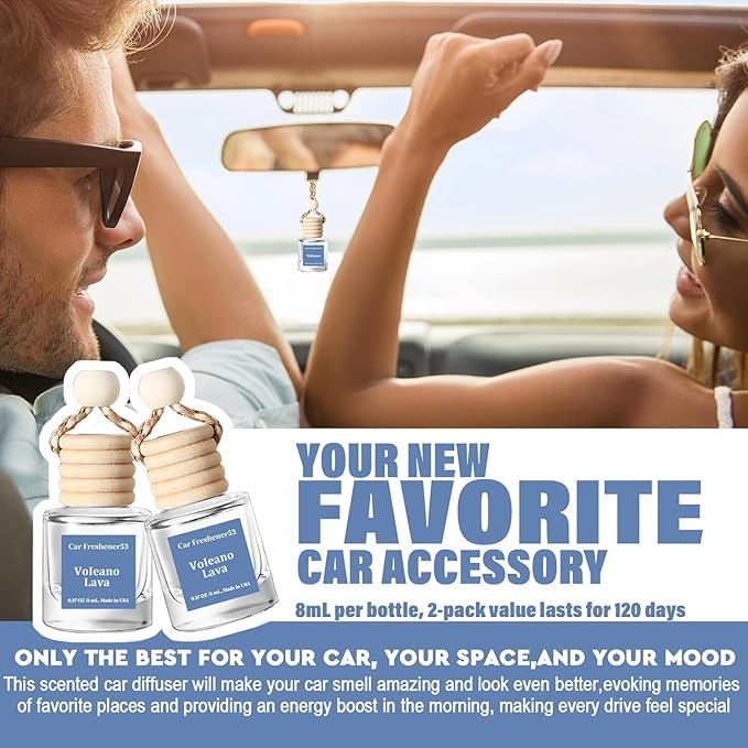 HoogaLife Car Air Freshener Diffuser 2 Pack Hanging Air Freshener Diffuser - Image 3