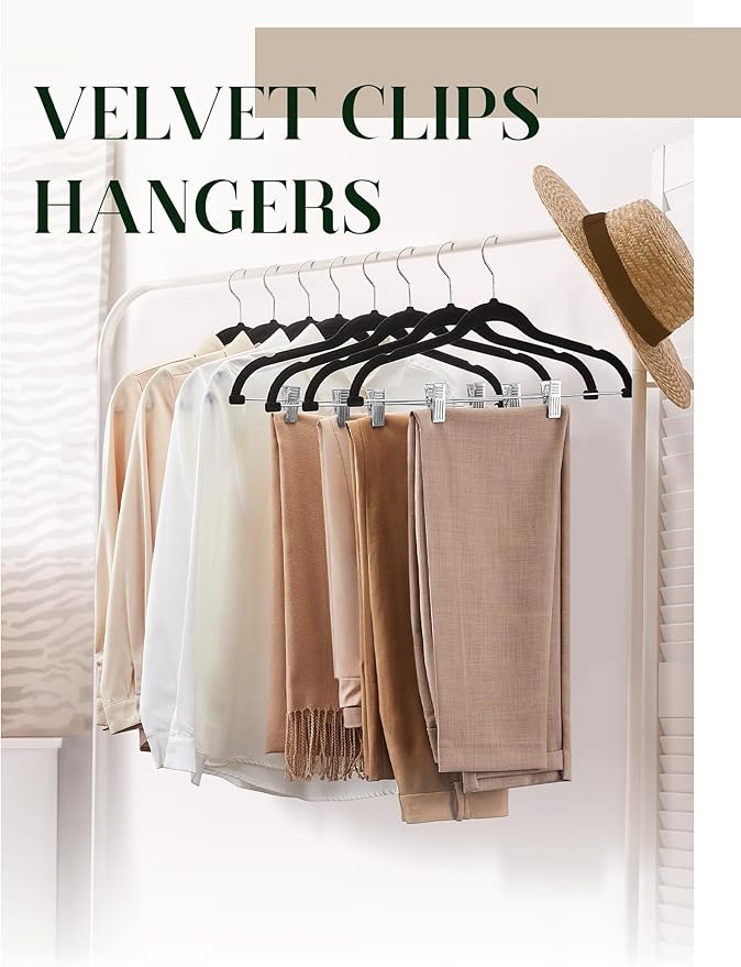 Cozymood Velvet Pant Hangers 36 Packs Ultra Thin Hangers - Image 5