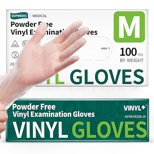 Vinyl Disposable Exam Gloves by Supmedic