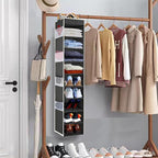 2 Pack Large-Sized Hanging Shoe Organizer 10-Shelf, Sturdy Hanging Closet - Image 2