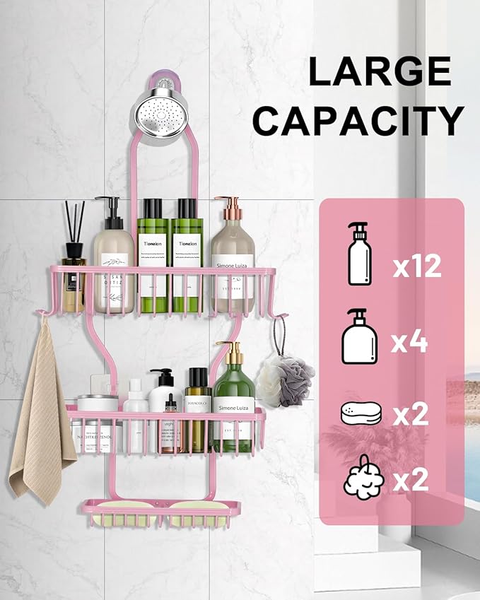 Pink Shower Caddy for Bathroom - Image 7