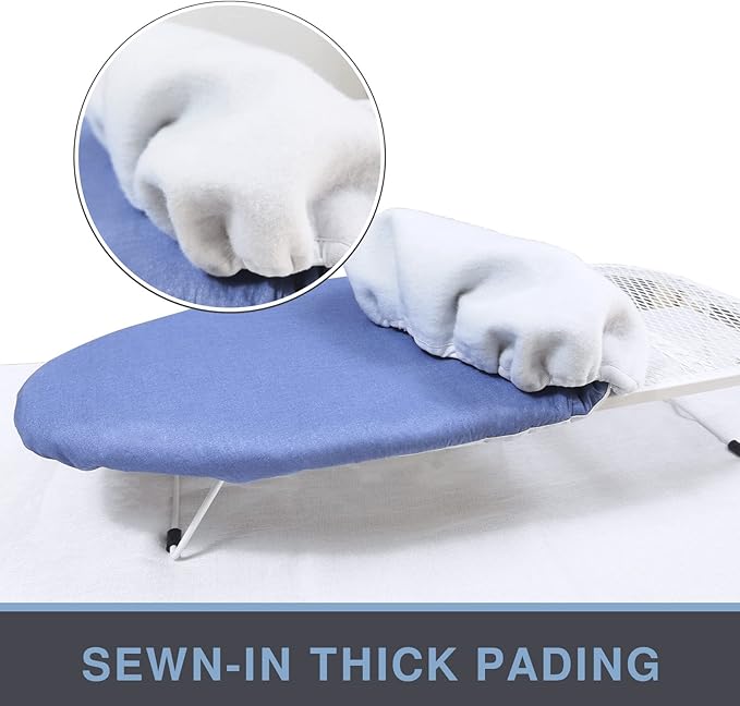 Tabletop Ironing Board Cover and Pad 12.5 x 32, Elastic Edge, Silicone Coated - Image 5