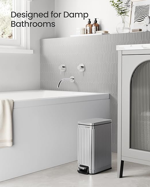 SONGMICS Bathroom Trash Can, 1.6-Gallon Trash Bin - Image 3