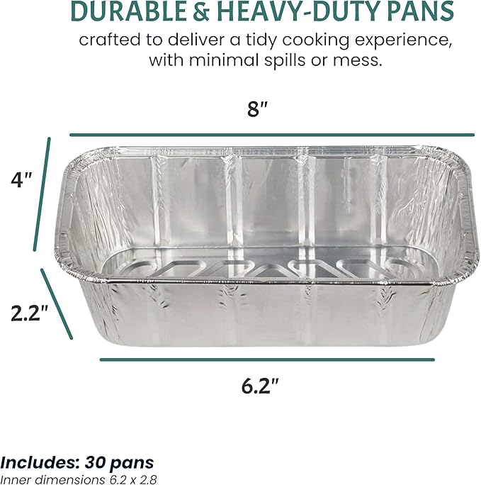 FUNSTITUTION Aluminum Foil Pans 8x4 Inches - Image 4
