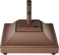Best Choice Products Fillable Mobile Umbrella Base, Heavy Duty Base, Square Tiered Market Stand for Patio, Deck, Outdoor w/ 4 Wheels, 2 Locks, 2 Knobs, 120lb Capacity - Brown by BestChoiceProducts