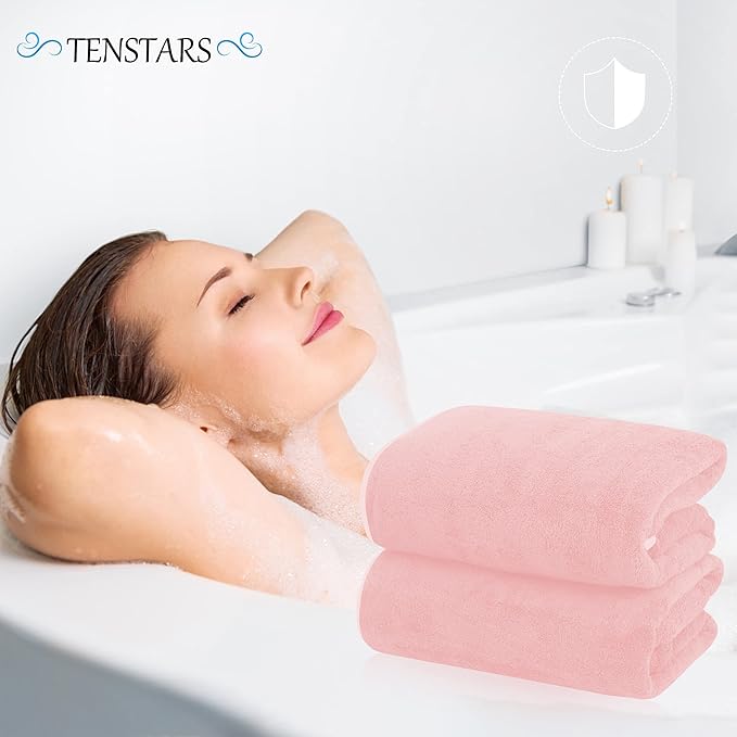 TENSTARS Silk Hemming Bath Towels - Image 5