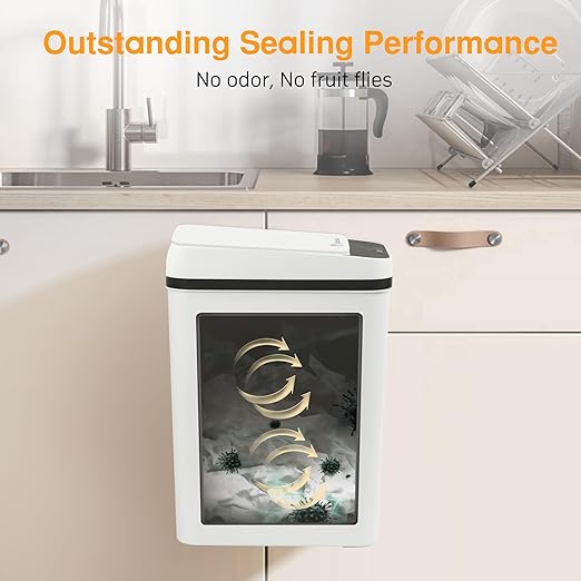Bathroom Trash Can with Lid 2.6 Gallon Automatic Touchless Trash Cans Small - Image 4