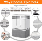 3 Pack Large Laundry Baskets, Laundry Hampers, Freestanding Waterproof - Image 4