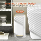 Small Bathroom Trash Can with Lid Soft Close, 5L / 1.3 Gallon Slim Garbage Can - Image 2
