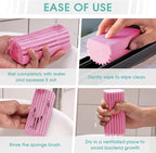 4 Pack Damp Dusting Sponge Duster, Dust Cleaning Sponge, Reusable Household - Image 4